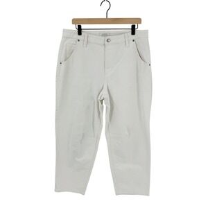 Banana Republic Mid-Rise Barrel Jean Off-White Denim Size 32/14 Scandi Style